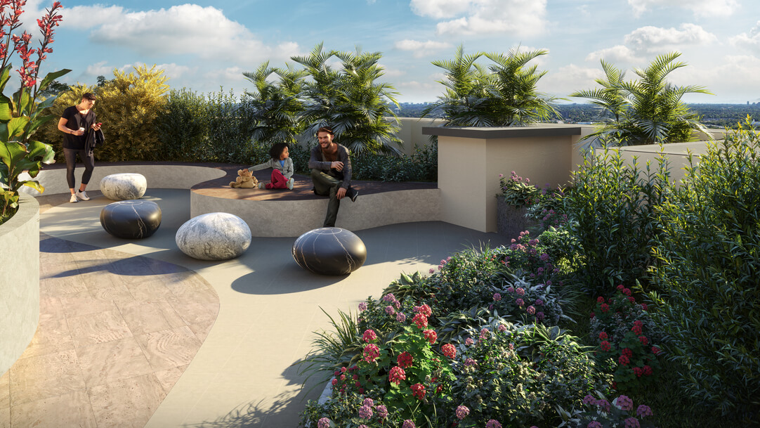 TVS Isle of trees - pebble seating image